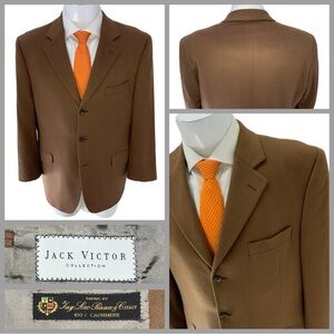 Jack Victor Loro Piana 100% Cashmere Blazer 42R Brown 3B NV Canada YGI W5-17